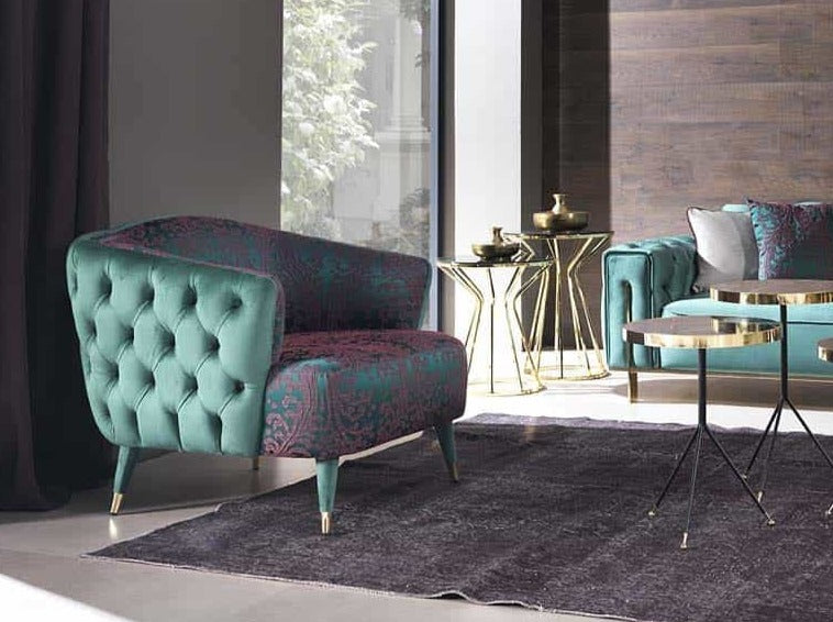 LuxeLife Berjer Gold Berjer